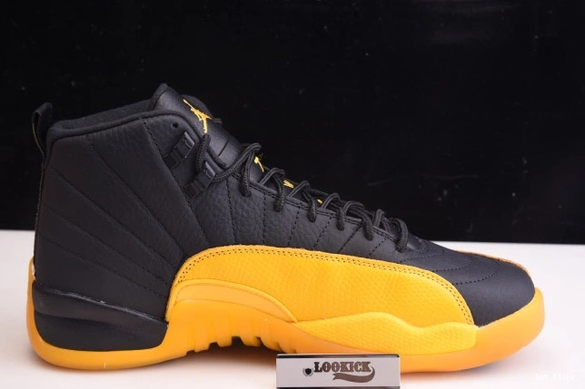1st Kicks 130690-070 Jordan Gold Air Black Retro 12 University 0714